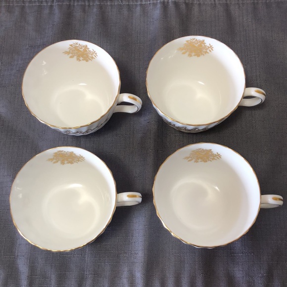 🇬🇧4 ANTIQUE ENGLISH MINTON CHINA🇬🇧 DISCONTINUED ANCESTRAL GOLD PATTERN. EUC - Picture 2 of 8